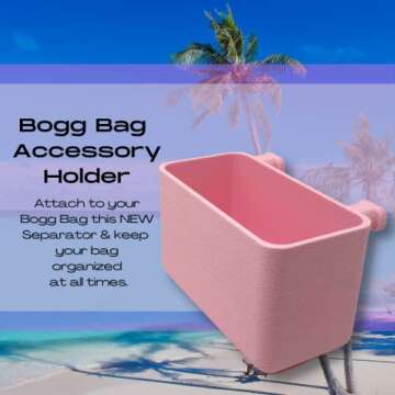FRESHe BAGLETS – Key Holder – Organizer Compatible with Tote Bags – Tote Bag Charm Accessory – Compatible with Bogg Bags, Simply Southern, and Others – Made in USA – Pink