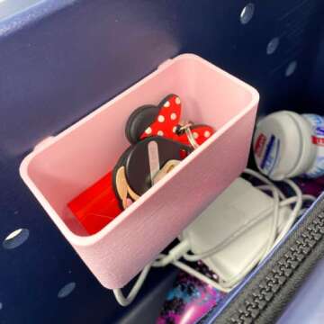 FRESHe BAGLETS – Key Holder – Organizer Compatible with Tote Bags – Tote Bag Charm Accessory – Compatible with Bogg Bags, Simply Southern, and Others – Made in USA – Pink