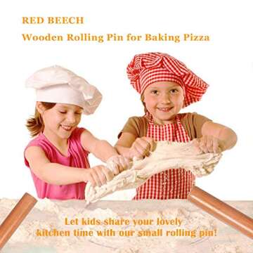 Wooden Rolling Pin for Effortless Baking Pizza and More