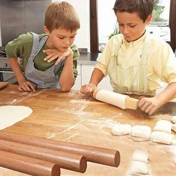 Wooden Rolling Pin for Effortless Baking Pizza and More