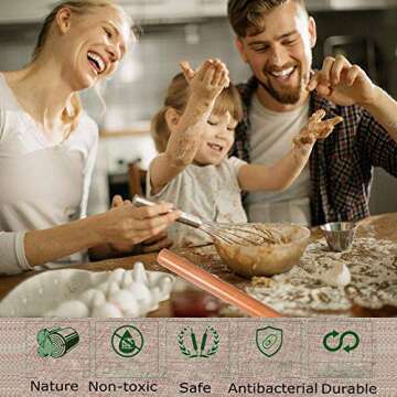 Wooden Rolling Pin for Effortless Baking Pizza and More