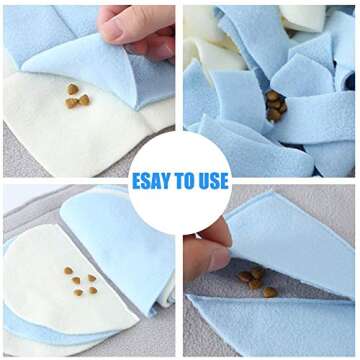 Snuffle Mat for Dogs, L Size 39.4" x 39.4" for Large Breed Dogs, Non-Slip&Durable&Machine Washable Interactive Sniff mat for Pets, Encourage Pet’s Natural Foraging Skills.