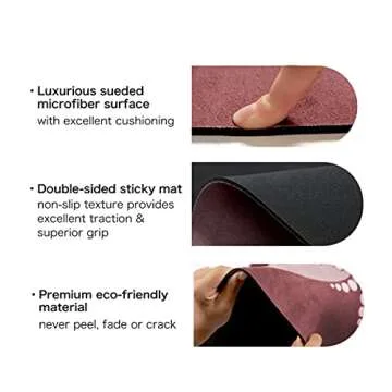 Knsbk Large Round Yoga Mat 4.6’ x 3.5mm for Exercise Premium Extra Thick, Ultra Comfortable, Non Slip, Meditation Mat pink blossom