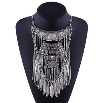 Elevate Your Style with Our Long Tassel Chunky Boho Coin Statement Necklace