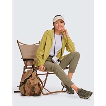 CRZ YOGA Womens Joggers Waterproof Outdoor Golf Athletic Lightweight Hiking Pants with Zipper Pocket...