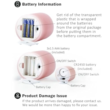 FURORA LIGHTING Pink Flameless Candles with Remote and Timer
