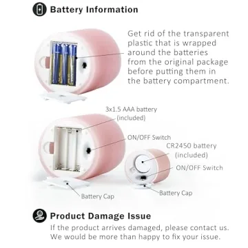 FURORA LIGHTING Pink Flameless Candles with Remote and Timer