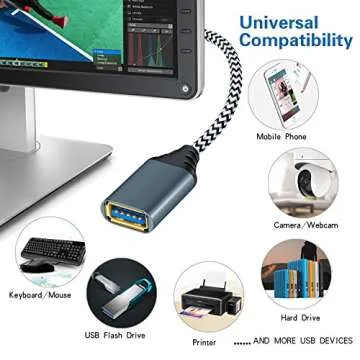 USB Cable Extension, OKRAY 2 Pack 6 Feet Braided USB 3.0 Extender Extension Cord Type A Male to Female with Gold-Plated Metal Connector Compatible with USB Flash Drive, Keyboard - Grey White