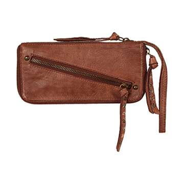 Free People Distressed Wallet in Cognac - Stylish & Practical Accessory