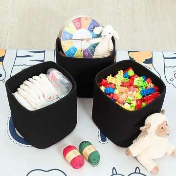 MINTWOOD 3-Pack Cube Storage Bins for Stylish Organization