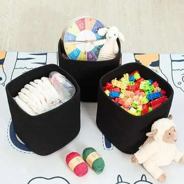 MINTWOOD 3-Pack Cube Storage Bins for Stylish Organization