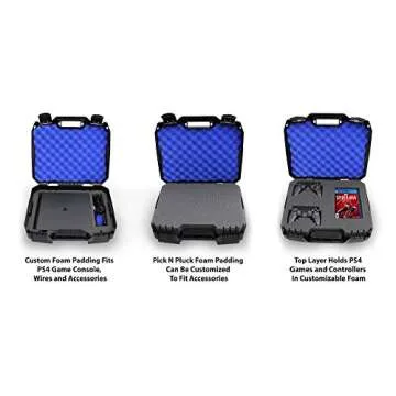 CASMATIX Travel Case for PlayStation 4 Slim Console and Accessories