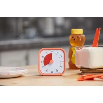 TIME TIMER Home MOD - 60 Minute Kids Visual Timer Home Edition - For Homeschool Supplies Study Tool, Timer for Kids Desk, Office Desk and Meetings with Silent Operation (Dreamsicle Orange)