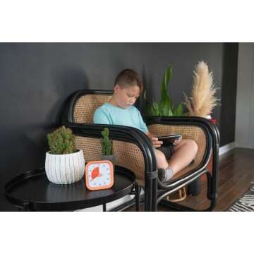 TIME TIMER Home MOD - 60 Minute Kids Visual Timer Home Edition - For Homeschool Supplies Study Tool, Timer for Kids Desk, Office Desk and Meetings with Silent Operation (Dreamsicle Orange)