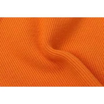 MISSACTIVER Women Twist Knot Front Knit Tube Tank Top Sleeveless Off Shoulder Strapless Crosscriss Backless Crop Camisole(Small,Orange)