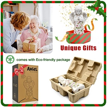 Nacome Solar Garden Angel Statue with Lights