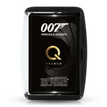 Top Trumps James Bond Gadgets and Vehicles Limited Editions Card Game, Play with Iconic Gadgets and Vehicles Including Aston Martin DBS, Golden Gun and The Q Boat, for Players Aged 12 Plus