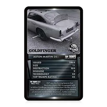 Top Trumps James Bond Gadgets and Vehicles Limited Editions Card Game, Play with Iconic Gadgets and Vehicles Including Aston Martin DBS, Golden Gun and The Q Boat, for Players Aged 12 Plus