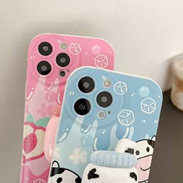 Lswrlixa Cute Stand Phone Case – Elegant Protection for iPhone 14 Pro in Pink