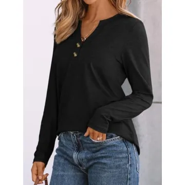 AUTOMET Long Sleeve Women's Casual Tops for Fall 2025