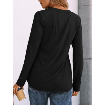 AUTOMET Long Sleeve Women's Casual Tops for Fall 2025