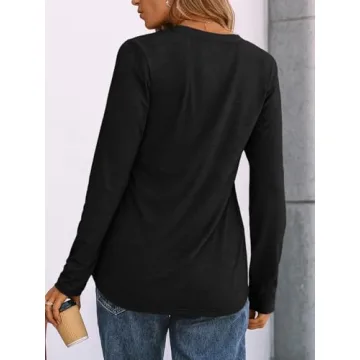 AUTOMET Long Sleeve Women's Casual Tops for Fall 2025