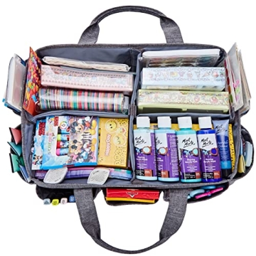 HOMEST Craft Organizer Tote Bag for Easy Craft Storage