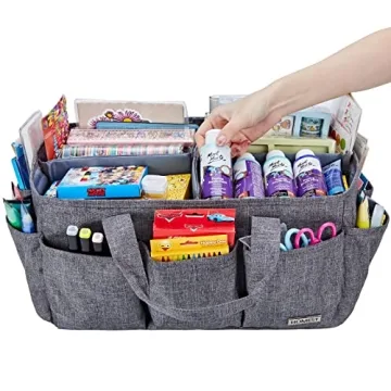 HOMEST Craft Organizer Tote Bag for Easy Craft Storage