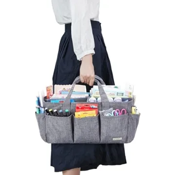 HOMEST Craft Organizer Tote Bag for Easy Craft Storage