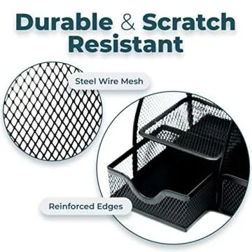 Greenco Mesh Desk Organizer Caddy with 6 Compartments