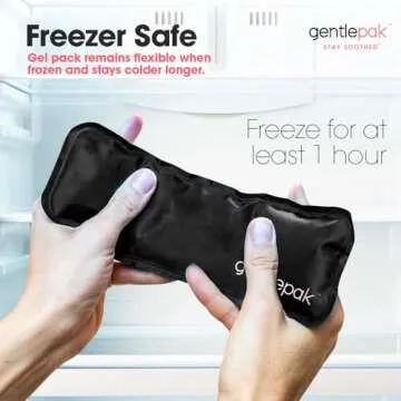 Gentlepak Reusable Perineal Ice & Heat Paks with Washable Sleeves for Postpartum, Pregnancy & Hemorrhoid Pain Relief, Multi Use Kids, Muscle, Vaginal Discomfort (2-Pack Tube)