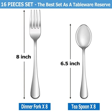 Durable 16 Pcs Silverware Set for All Occasions
