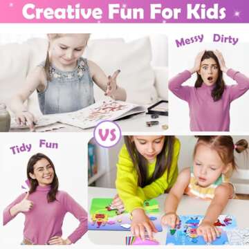 ZMLM Foil Art Kit for Kids - Arts Crafts Fun Mess Free Activity, Gifts for Ages 4 5 6 7 8 9 Girls Boys, Crafts for Kids Creative Birthday Easter Valentines Gifts Toys (Princess)