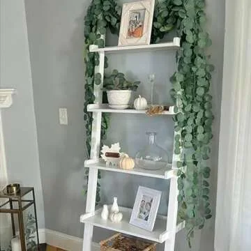 2 Pack Artificia Faux Silk Eucalyptus Garland - Silver Dollar Eucalyptus Leaves Vines for Wedding Backdrop, Indoor Outdoor Arch, Wall Decoration