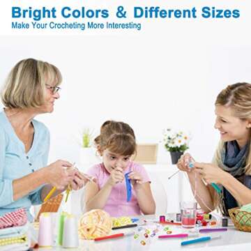 Vodiye 23 PCS Ergonomic Crochet Hooks Set for Comfort