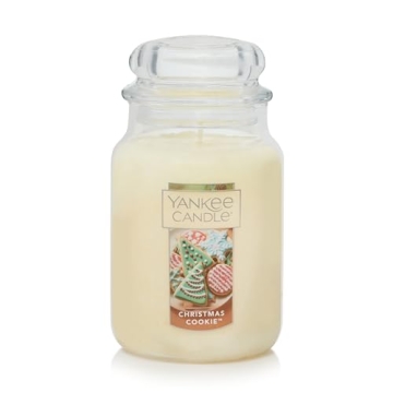 Yankee Candle Christmas Cookie Scented, Classic 22oz Large Jar Single Wick Candle, Over 110 Hours of...