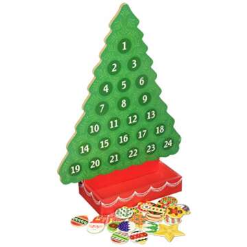 Enchanting Countdown to Christmas Wooden Advent Calendar