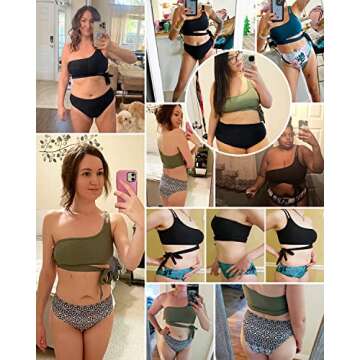 Vbeasiiy 2 Piece High Waisted Bikini Sets for Women Sexy High Cut Bikini Women's Push Up Bikini Sets Swimsuits Bathing Suit