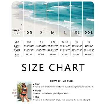 Vbeasiiy 2 Piece High Waisted Bikini Sets for Women Sexy High Cut Bikini Women's Push Up Bikini Sets Swimsuits Bathing Suit