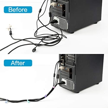 Joseche Reusable Magnetic Cable Ties Cord Organizers - 12 Pack Cord Ties Cable Organizers Unique Gadgets for Cable Management and Organization,Hanging & Holding Stuff,Fidgeting,or Just for Fun