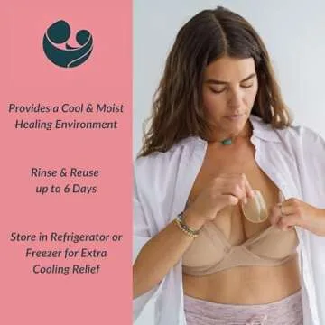 Ameda ComfortGel HydroGel Soothing Nursing Pads | Breast Pads | Hydrogel Nipple Pads for Breastfeeding | Reusable Cooling Nipple Gel Pads | Breastfeeding Supplies Nursing Gel Pads | 2 Pair (4 Count)