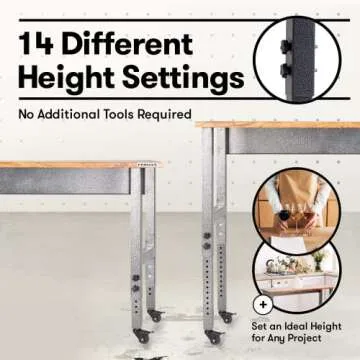 Versatile Fedmax Work Bench - Adjustable Rolling Workspace