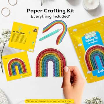 Beginner Rainbow Quilling Kit for All Ages and Skills