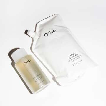 OUAI Body Cleanser Refill, Dean Street - Foaming Body Wash with Jojoba Oil and Rosehip Oil to Hydrate, Nurture, Balance, Soften Skin - Paraben, Phthalate and Sulfate Free Skin Care Products (32 Fl Oz)