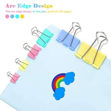 Vibrant 24 PCS Medium Binder Clips for Home & Office