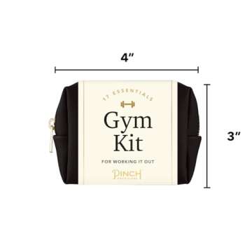 Pinch Provisions Gym Kit, Includes 15 Personal Care Essentials for Wellness & Beauty, Perfect for Gifts, Gym Bags, Duffle Bags & Lockers (Black)