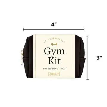 Pinch Provisions Gym Kit, Includes 15 Personal Care Essentials for Wellness & Beauty, Perfect for Gifts, Gym Bags, Duffle Bags & Lockers (Black)