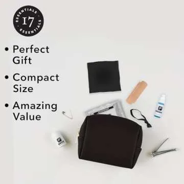 Pinch Provisions Gym Kit, Includes 15 Personal Care Essentials for Wellness & Beauty, Perfect for Gifts, Gym Bags, Duffle Bags & Lockers (Black)