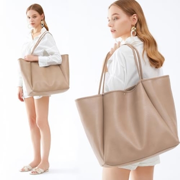 Stylish HOXIS PU Leather Tote Bag for Everyday Use