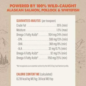 Grizzly Wild Alaskan Salmon Oil Dog Food Supplement Omega 3 Fatty Acids, 32 oz